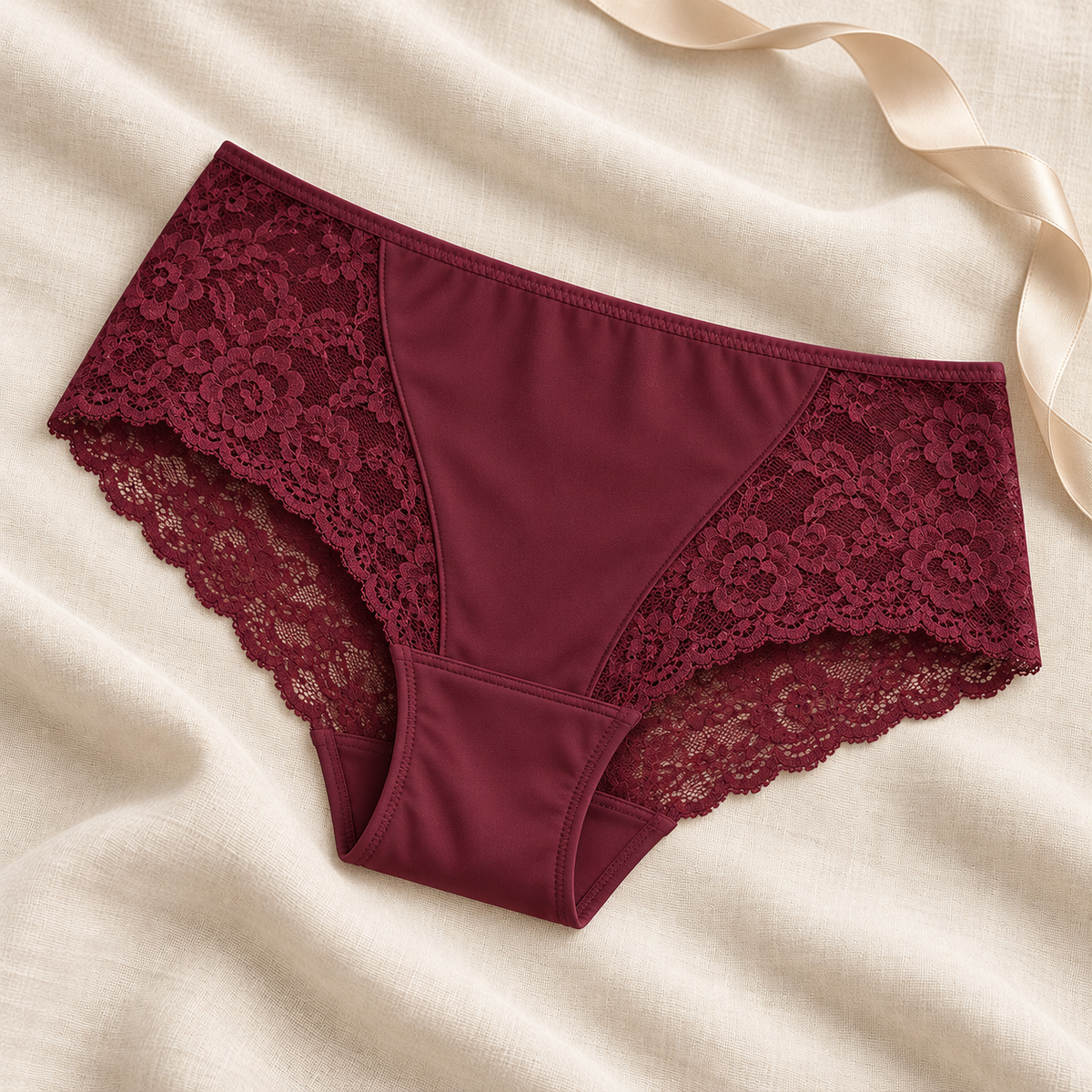 Calzones talla XL de encaje y microfibra Purpuratta
