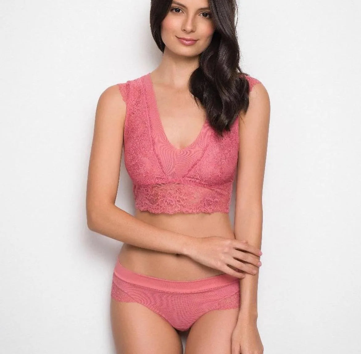 Bralette Rosa en Tul y Encaje – Intimi