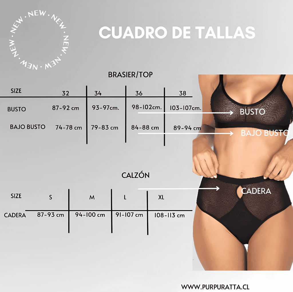 Bralette encage Negro-Intimi S